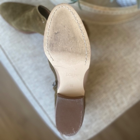 J Crew Olive Suede Ankle Boots - Picture 9 of 14